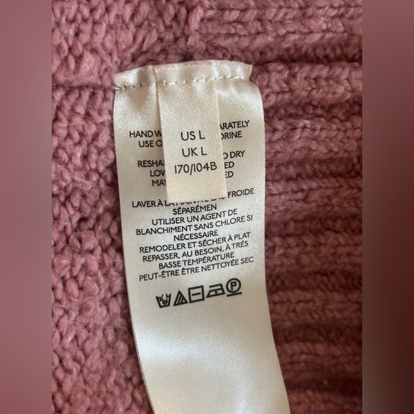 Free People Women's Over-sized Sweater, Size Large, Color Pink - Picture 3 of 8